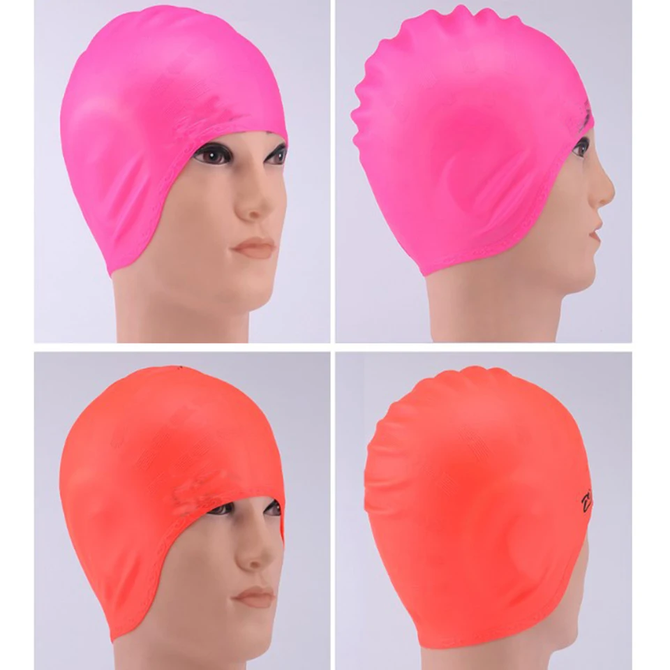Swimming Cap Silicone Waterproof Swim hat for Men Women Adult Kids Long Hair Pool caps Diving swimming Equipment elastic Cap