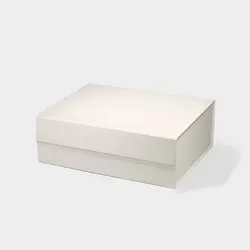 Elegant Black and White Magnetic Closure Luxury Gift Boxes, Deep A4 Size - 33x25.5x11.5cm (Ivory)