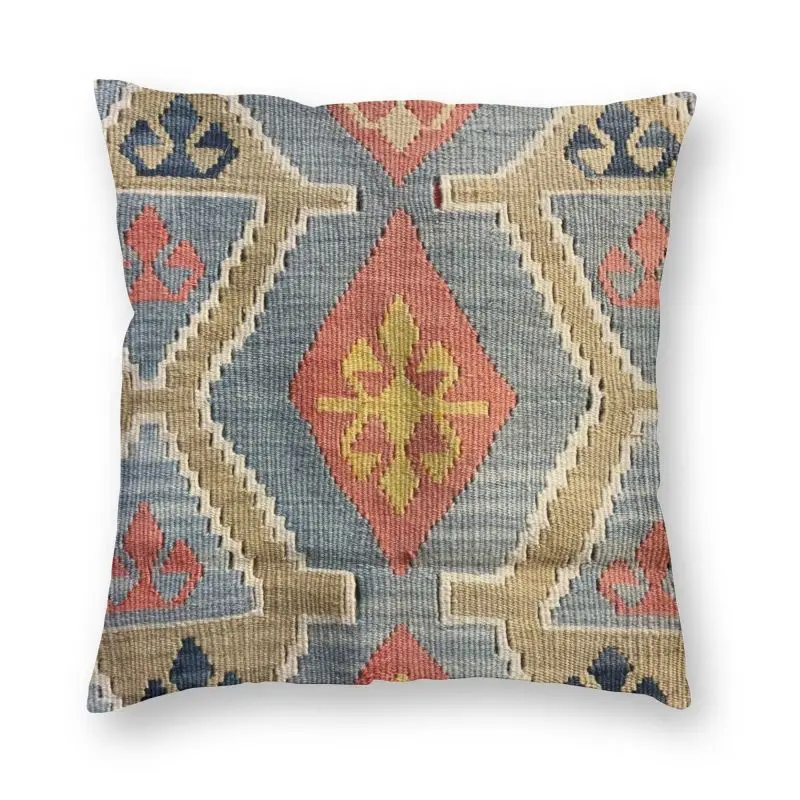 

Navaho Weave Türkiye Kilim Printed Pillow Case Decoration Retro Persian Antique Tribal Cushion Cover Linen Square Pillow Case