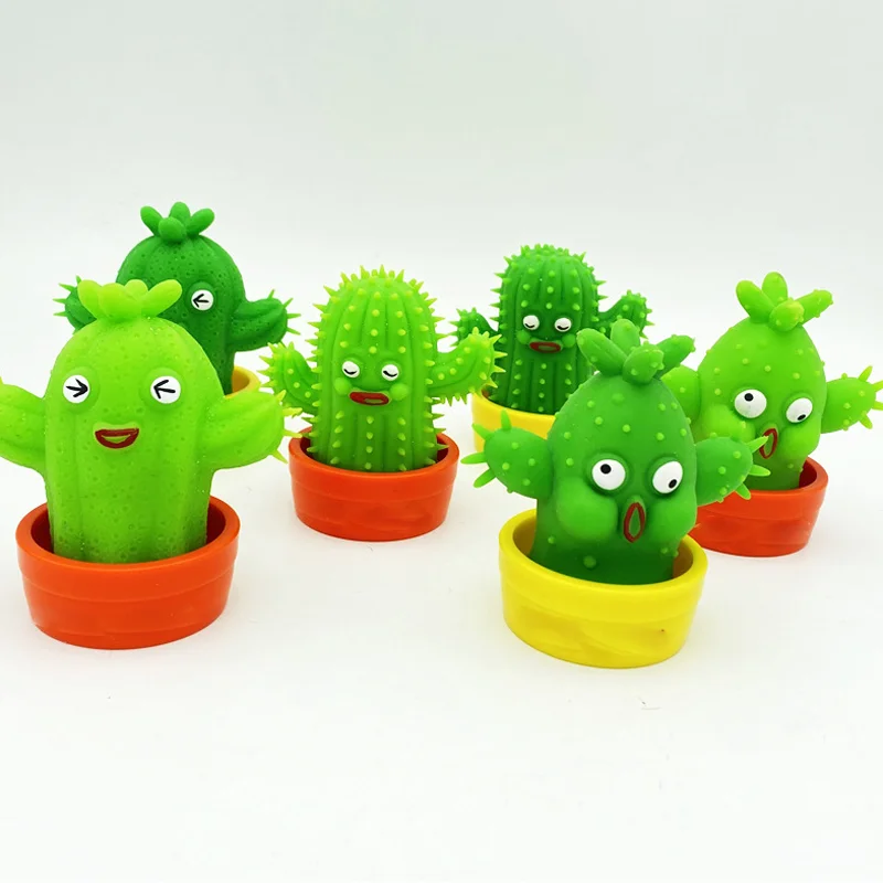 

Funny Cactus Squeeze Toys Slow Rising Squishy Fidget Toy Novelty Cacti Stress Relief Toys for Kids Adults Gifts Home Table Decor