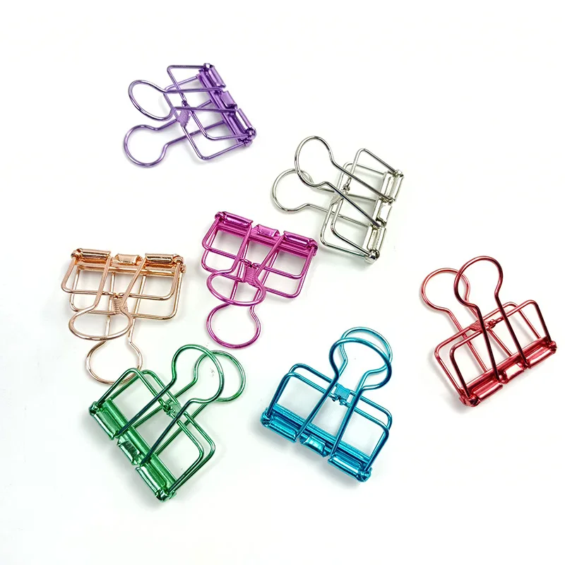 5PCS Fancy Paperclips Cute Stationery Clips Metal Binder Clips Office for Organizing Notes HXZ05 paper clips binder clips