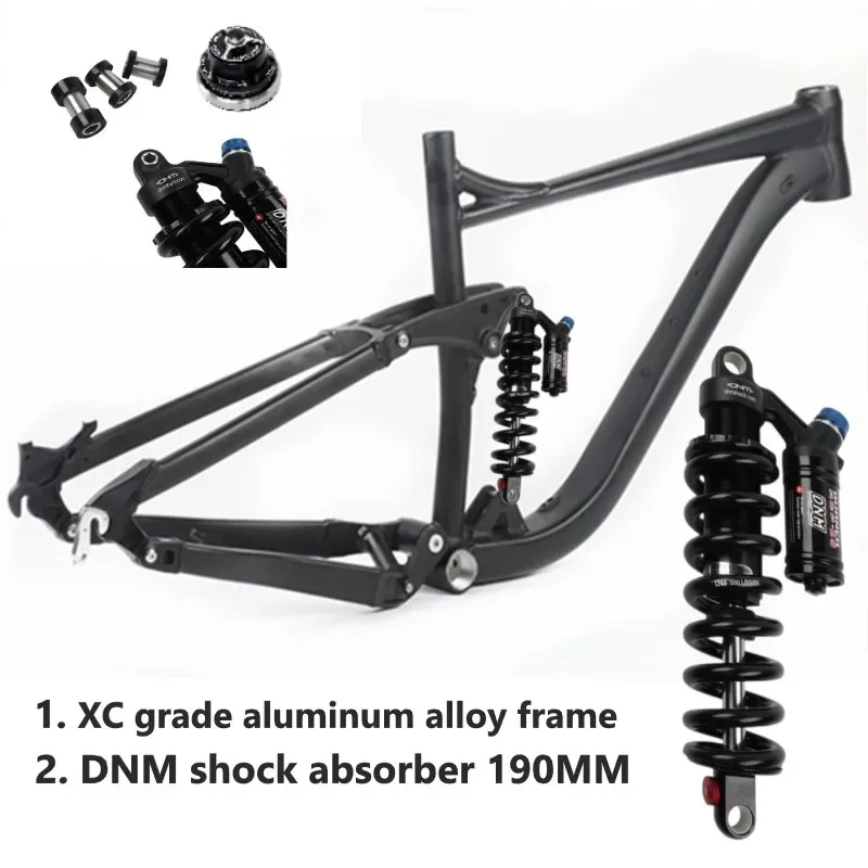 

F.YUZHE-Cross Country Full Suspension Mountain Bike Frame, Cross Country, DH Downhill, MTB Suspension Frame, 27.5 in * 15 cm, 17