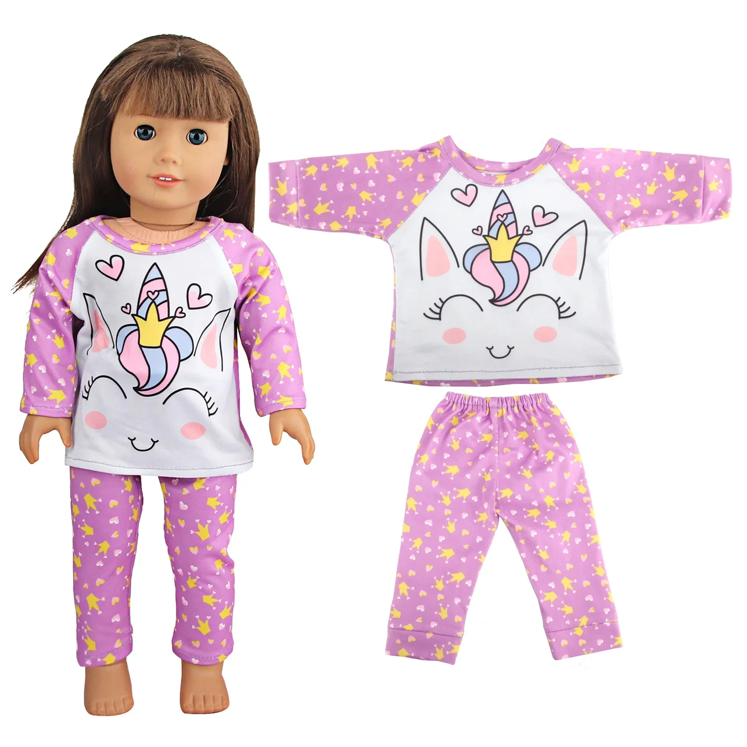 Unicorn & Shark Cartoon Pajama Set