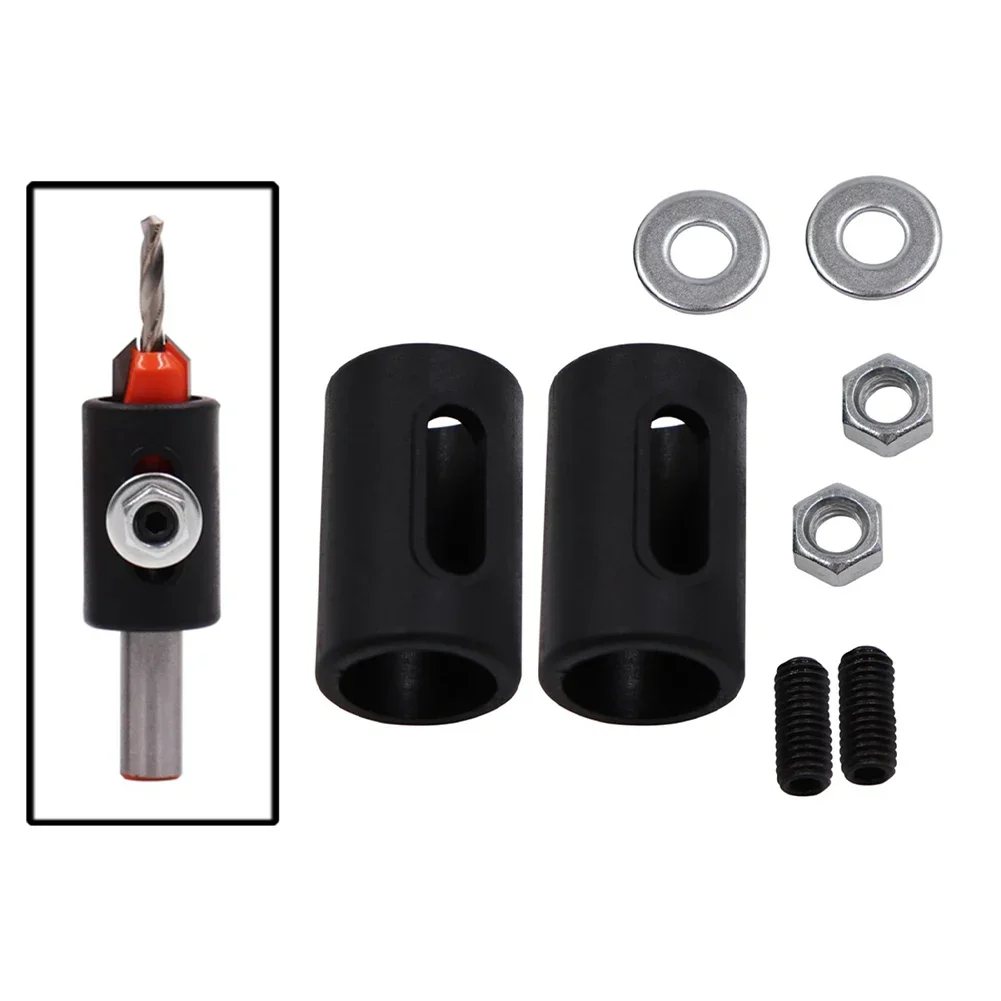 2Set Woodworking Drill Limiter Depth Stop Collars Ring Positioner Double-hole Woodworking Accessories Stop Ring,woodworking drill accessories