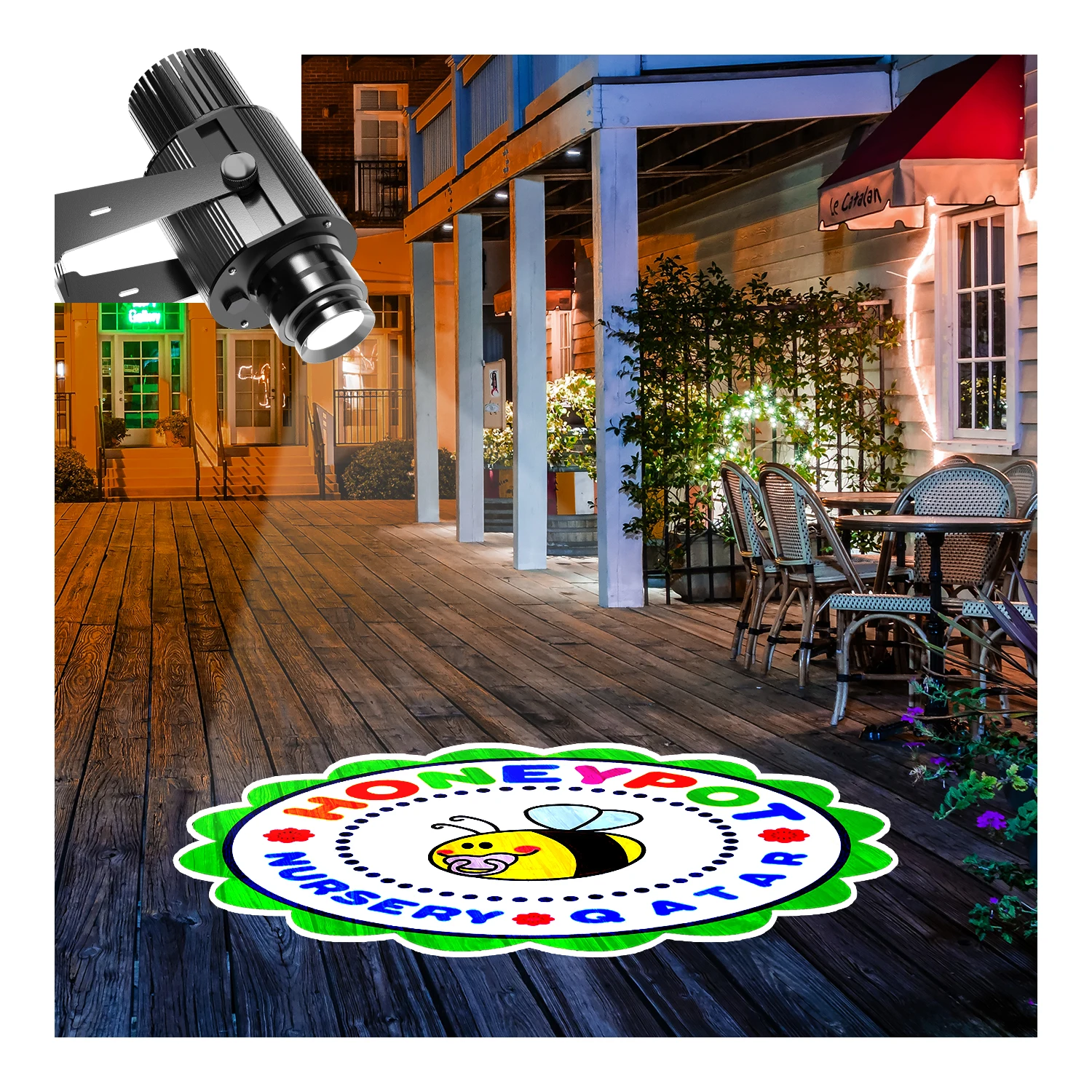 Indoor 20W 25W 30W 35W LED Logo Advertising Projector Gobo Light - HID Projection Lamp And LED