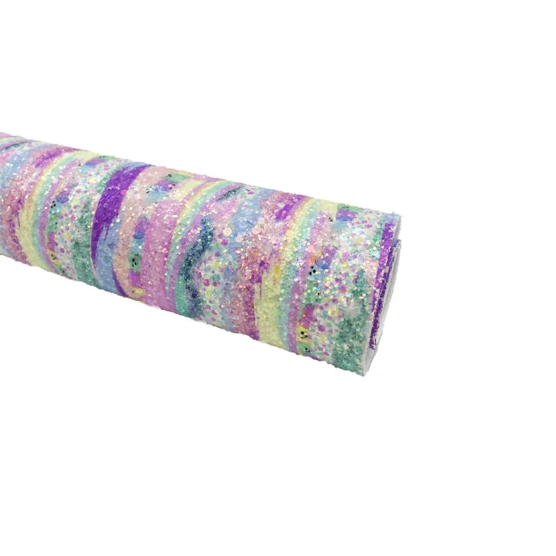 30*135cm New Glitter Leather Sheets Ribbon For Decoration DIY Handmade Bows