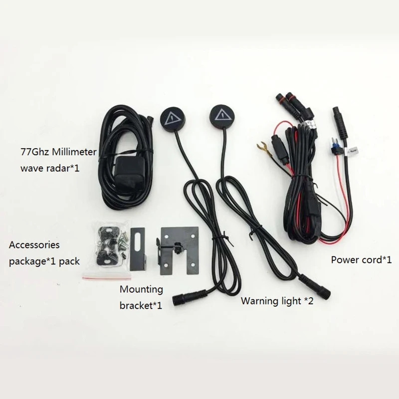 77Ghz Millimeter Wave Radar BSD Blind Spot Detection Lane Change Assisted Safety Warning System for Motorcycle Locomotives 50m