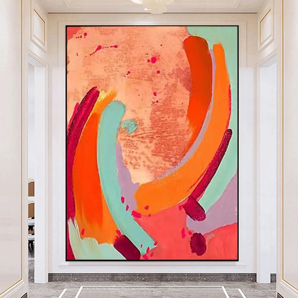 

Картина маслом на холсте, современный абстрактный минимализм, Настенная роспись ручной работы для гостиной, спальни, крыльца