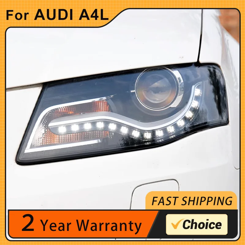 

LED Headlights For Audi A4 B8 2009 2010 2011 2012 A4L S4 RS4 Headlamp LED DRL turn Signal Bi Xenon Projector Lens High Low Beam