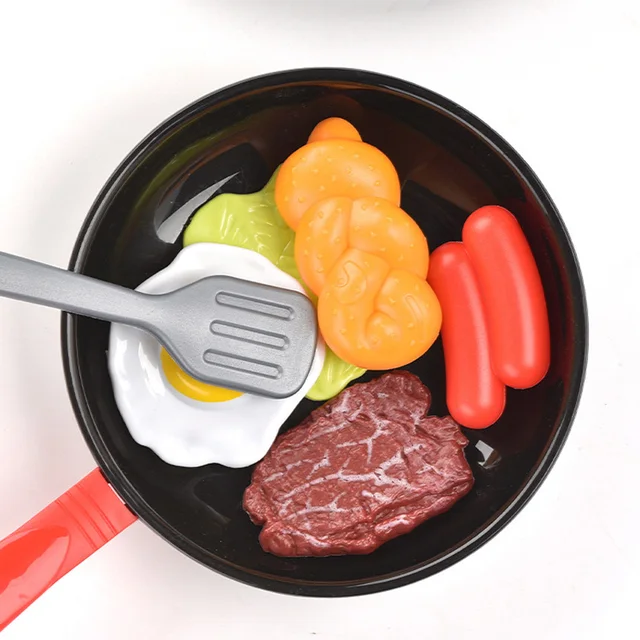 Pretend Play Set Plastic Fruit Vegetable Toys DIY Cutting Game Children Mini Ktichen Cookware Pot Pan Kids Pretend Cook Play DDJ 6