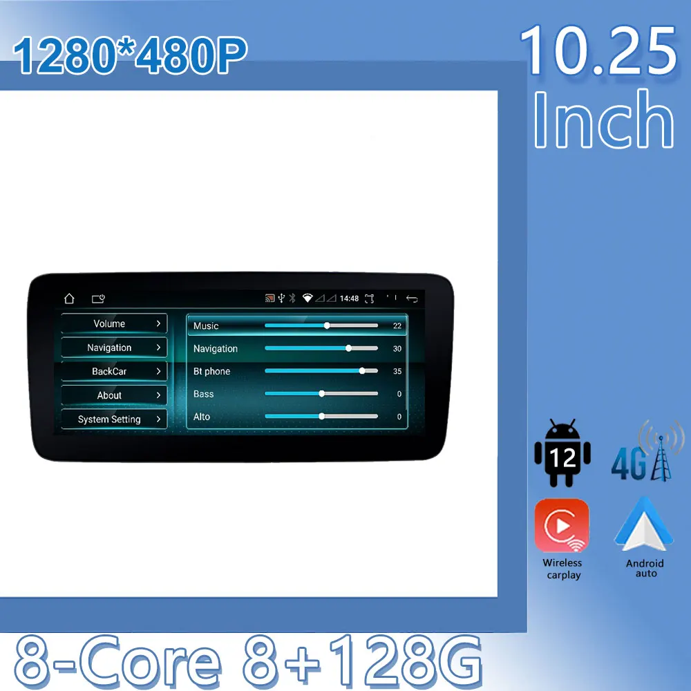 

Android 12 10.25" For Mercedes Benz C-Class W205 / GLC-Class X253 / V-Class W446 2015 - 2018 Carplay Auto Stereo GPS Navigation