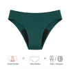 Seamless Cotton Menstrual Panties 4-Layer Leakproof Fast Absorption Teenager Macaron Period Panties Mid-Rise Incontinence Undies 4