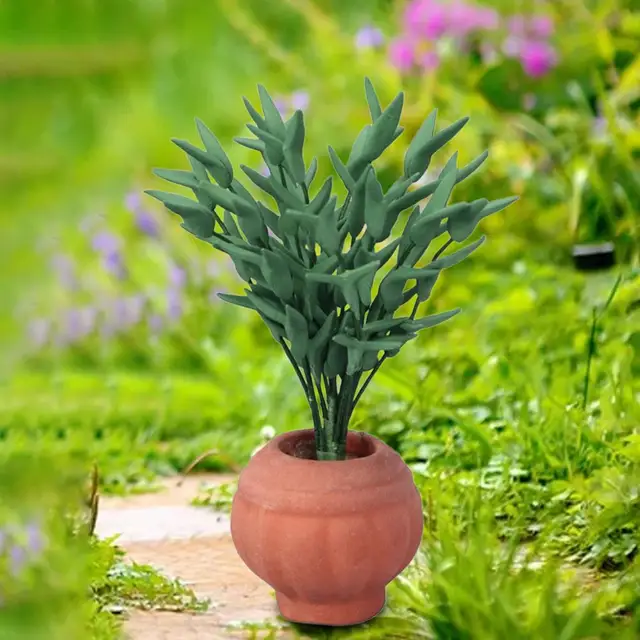 Trendy Imagination Ability Artificial Mini Plant Store Easily Eco-friendly Dollhouse Artificial Mini Plant Toy 5