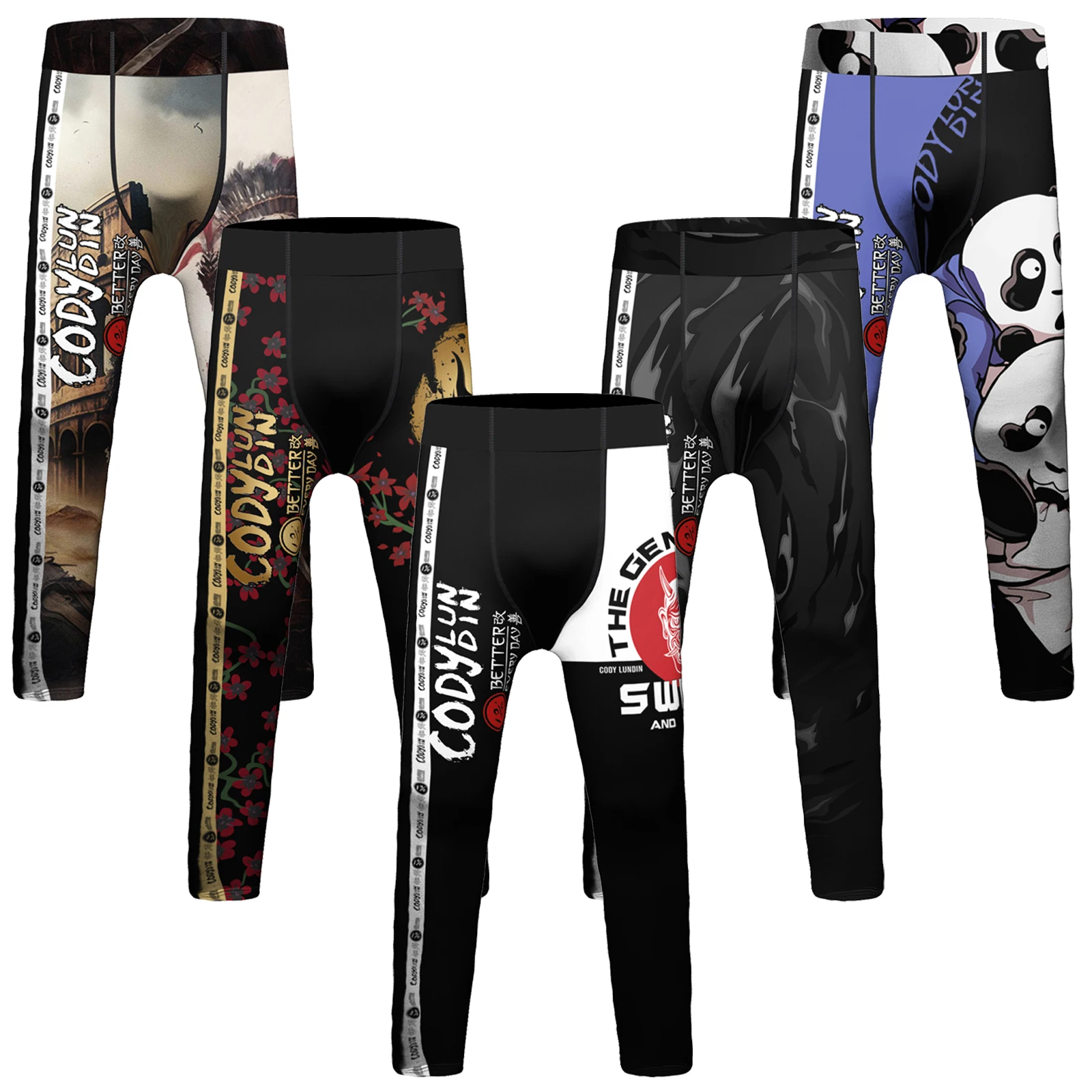 Cody 4-14 Years Boys Kids MMA BJJ Athletic Spats Leggings Tights Child  Jiu Jitsu Compression Grappling Training Workout Pants 2