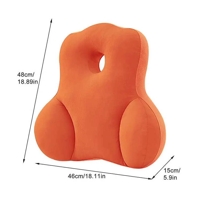 Lumbar Support Cushion Crystal Velvet Chair Back Support Cushion Breathable  Recliner Cushion For Office Couch Gaming Chairs