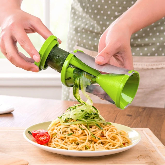 Kitchen Peeler, Shredder, Zucchini Spaghetti Pasta Maker, Tri Blade Vegetable  Spiralizer Spiral Slicer - China Spiral Slicer and Spiralizer price