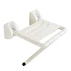 Bathroom Safe Chair White Foldable PVC and Stainless Steel Material Wall mounted Chair With Leg 1