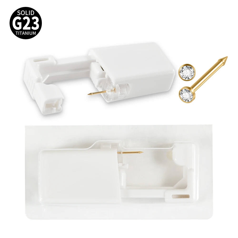 مسدس ثقب الأنف من التيتانيوم G23 القابل للتصرف ، أ...