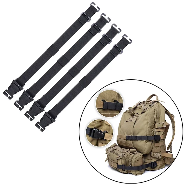 4pcs Molle System Webbing Straps Tactical Backpack Vest Adapter Belts Outdoor Sports Climbing Hiking Hunting Bags Chest Straps 4pcs Molle System Webbing Straps Tactical Backpack Vest Adapter Belts Outdoor Sports Climbing Hiking Hunting Bags Chest Straps