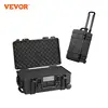 VEVOR Weatherproof Hard Case, Heavy Duty Protective Dry Box Case with Pre-cut Foam, Wheels & Retractable Pull Handles for Travel 1