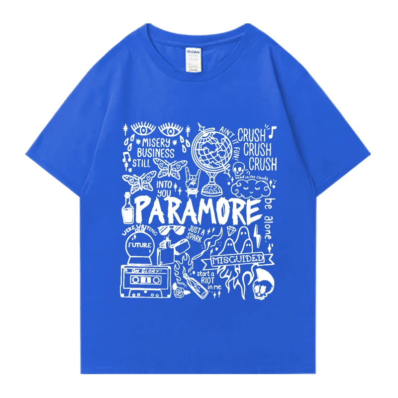Rock band Paramore Doodle Art Tour Vintage Album 2024 T-shirts Men
