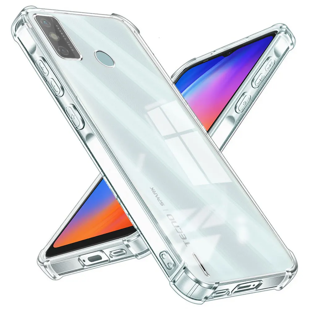 Shockproof Airba Clear TPU Phone Case - Soft Silicone Transparent Cover