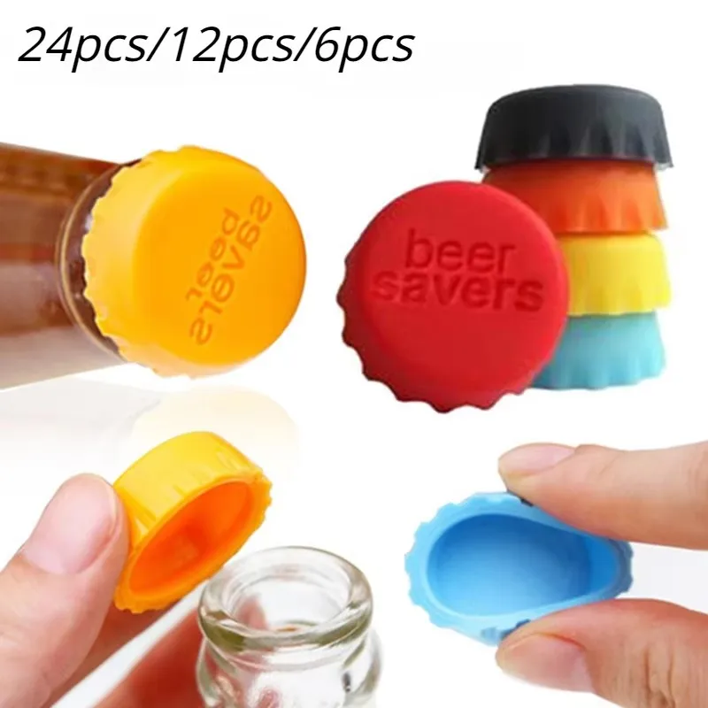Candy Colors Silicone Beer Bottle Caps Bar Home Brewing Wine Making Barware Cover Bottle Cover  Soy Corktail Lid