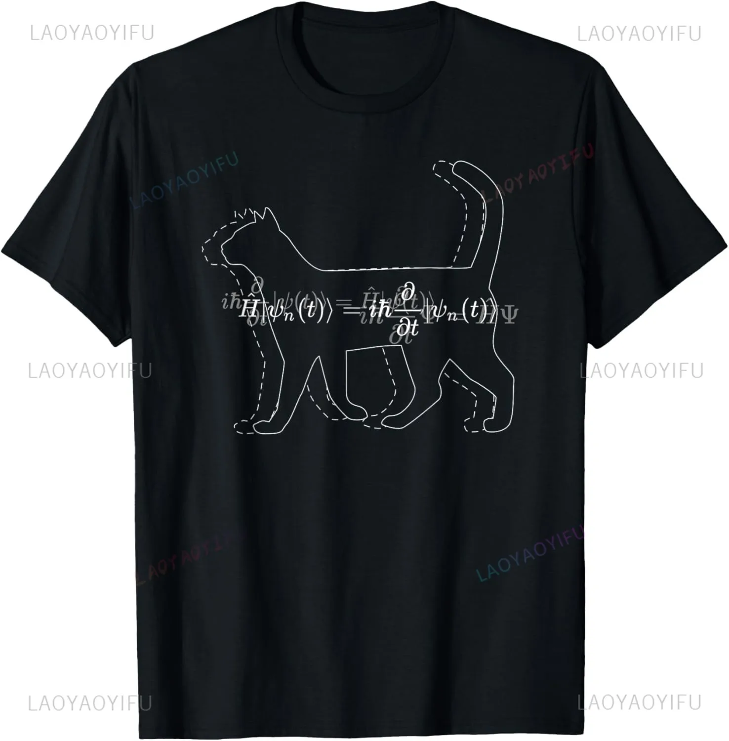 style3 Wanted Gatto di Schrödinger T-Shirt da Donna Sheldon, Colore:Bianco, Dimensione