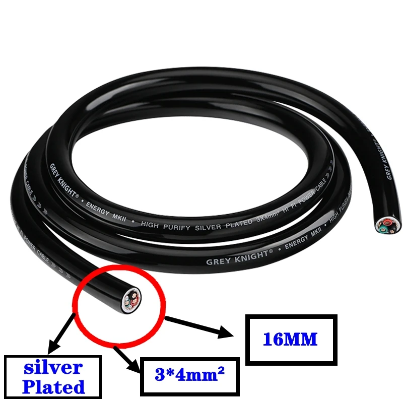 grey-knight-mkii-high-power-occ-5n-silver-plated-hifile-audio-power-bulk-cable-3-4mm²-cores-aower-amplifier-filter-ac-power-cord