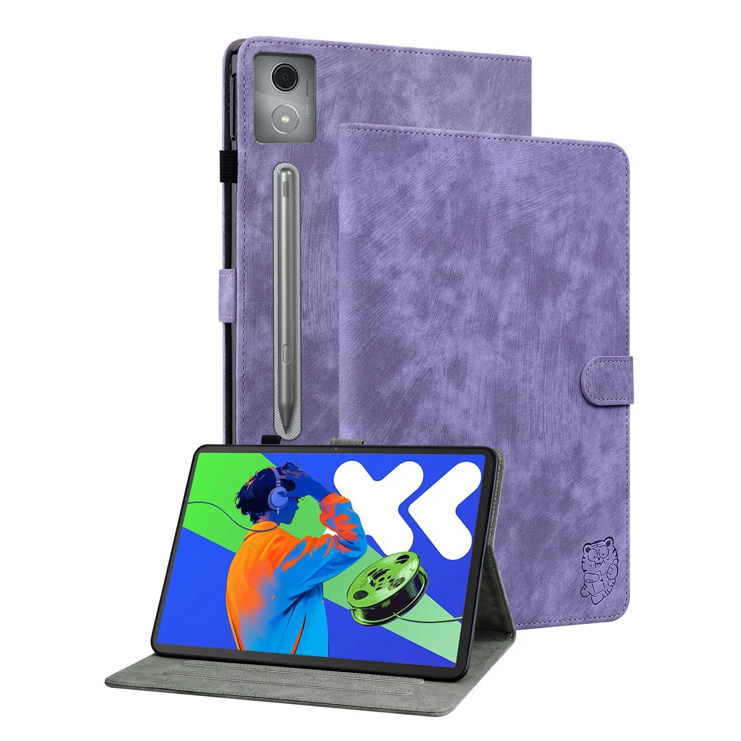 Premium PU Leather Stand Cover with Soft TPU Back