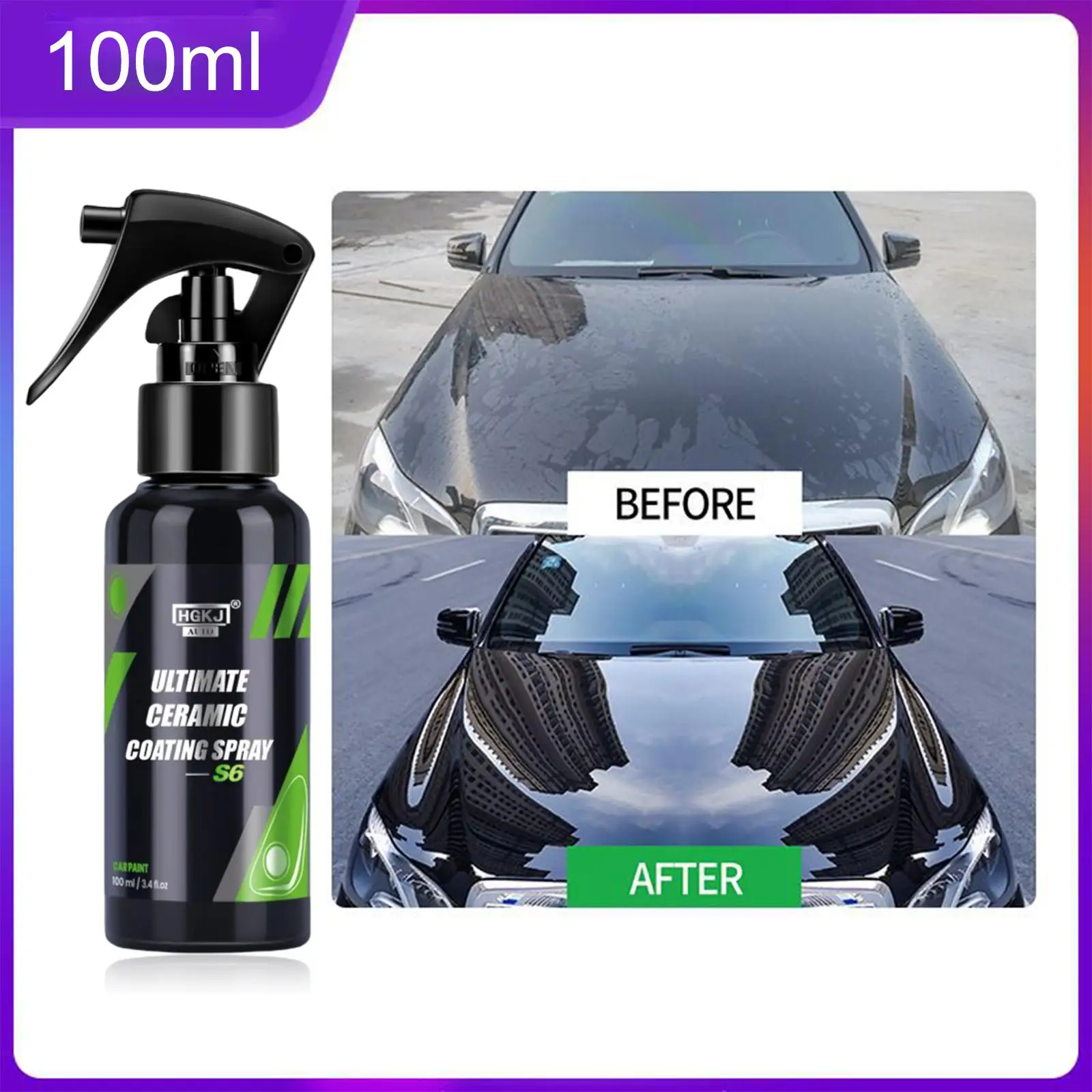 300ml Car Ceramic Coating Spray Hydrophobic Anti Scratch Wax Polish Protection Waterproof UV Protection Nano Car Top Coat Polish