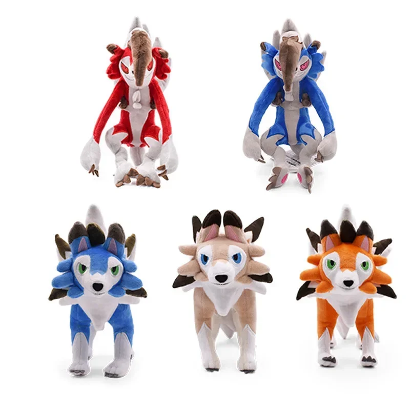 4pcs-lot-pokemon-shiny-lyc-plush-doll-soft-party-gifts-stuffed-animal-lycanroc-dolls-stuffed-toys-gift