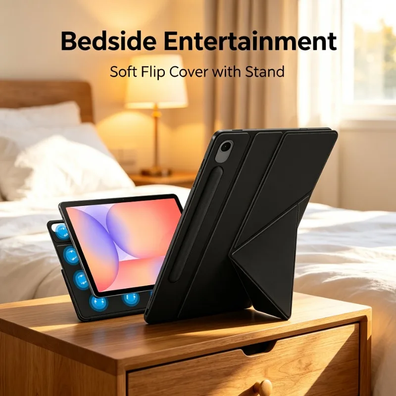 Premium Magnetic Protective Tablet Cover with Multi-Angle Stand and Auto Wake Function