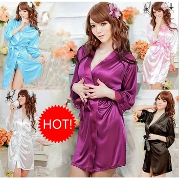 pigiama sexy seta lingerie erotica di alta qualità colori caramelle con cintura lingerie erotica vestiti sexy da donna sexy 1