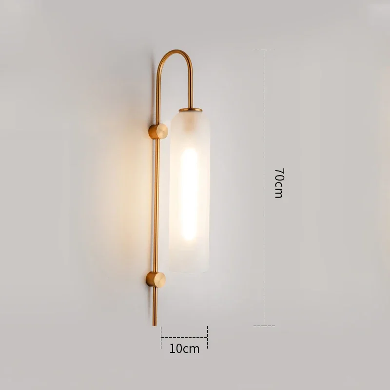 LEDGlass wall lamp Nordic Modern light luxury Lampshade E27 Interior Wall Light for Bedside Bedroom Dining Table Living Room