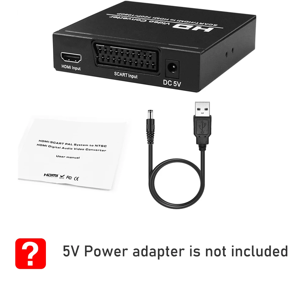 Scart to HDMI ̺, RGB Scart to HDMI 1080P  Ϸ,  , 2-in-1 HDMI + Scart RGB to HDMI AV 