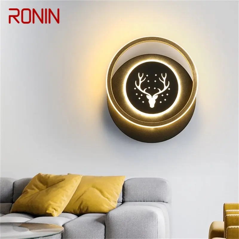 

RONIN Wall Light Sconces Lamp Contemporary Creative Deer Head Design LED For Home Indoor Bedroom Living Room