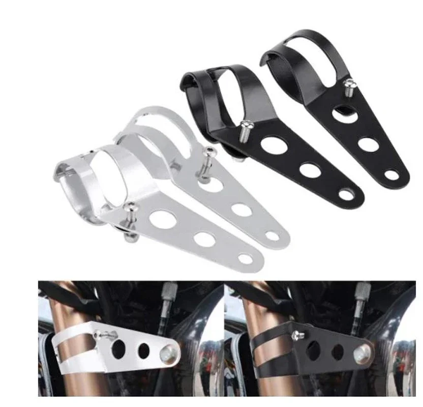 MotorcycleHeadlightMountBracketForkEarChopperHeadlampHolder