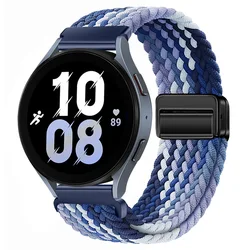 Magnetic Braided Nylon Watch Band - 20mm/22mm - Galaxy 7 6 5 4 40 44 (Blueberry)