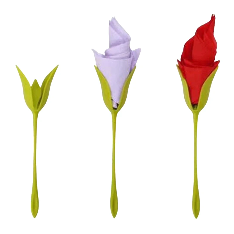 1/4PCS Origami Flower Napkin Holder Rose Paper Towel Flower Household Storage Holder Floral Shape Napkin