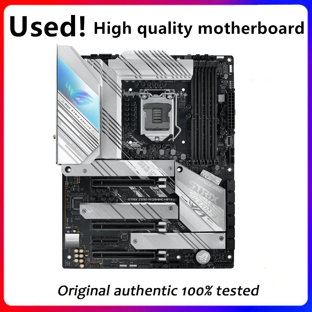 Utilizzato Per Asus Strix Z590-A Gaming Wifi Ii Desktop Originale Z590 Ddr4 Pci-E4.0 Scheda Madre Lga 1200 Supporto I9 11900K 11Th