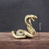 1pc Copper Brass Mini Snake Antique Bronze Decor Figurines For Interior Decoration Desktop Ornament Miniatures Statue 16