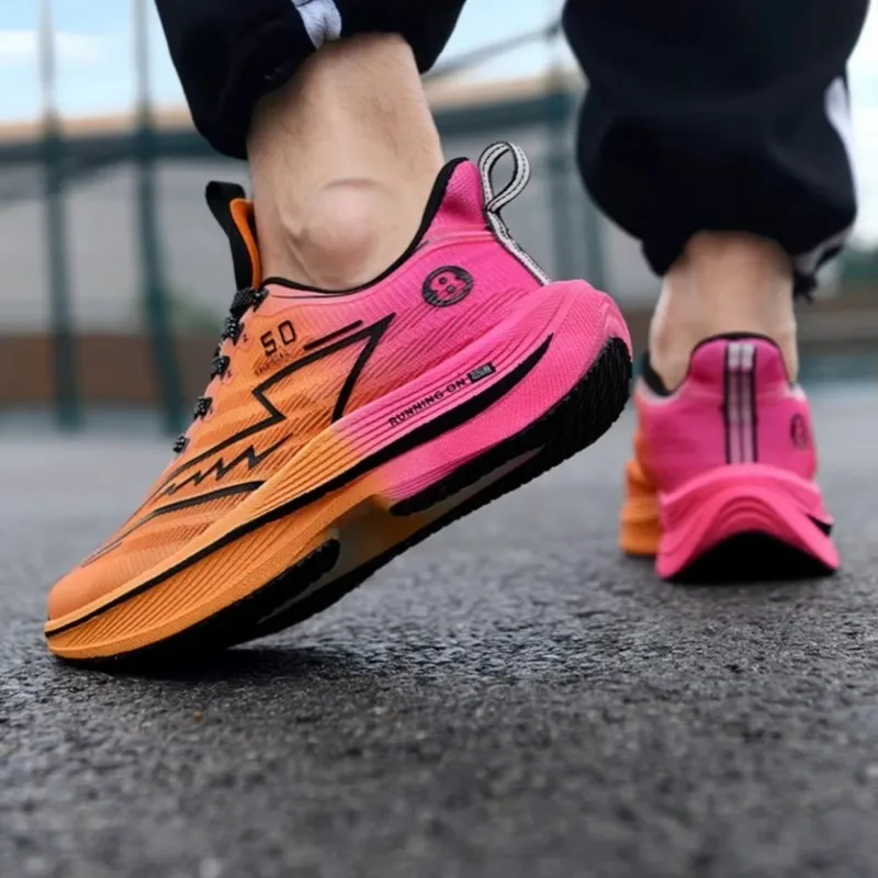 Brand Men' Carbon Plate Running Shoes Soft Cushion Shock Absorbing Sports...