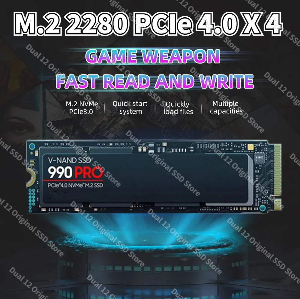 

SSD M2 Nvme 4tb M.2 2280 PCIe 4.0 X 4 990 PRO 8TB 2TB 1TB Internal Solid State Drive 980 HDD Hard Disk For PS5 Desktop/PC/laptop
