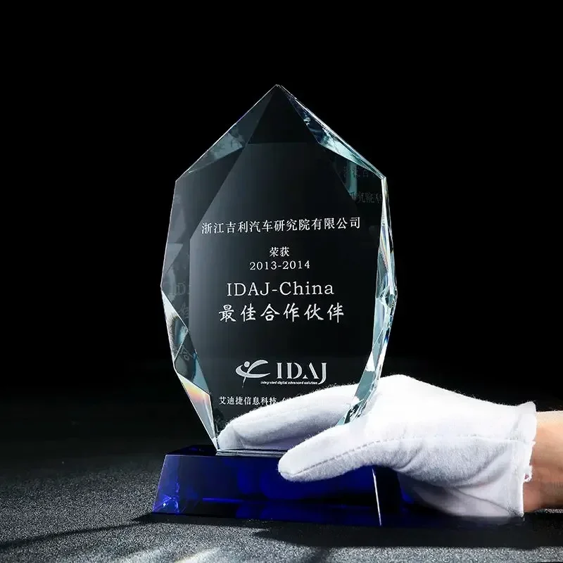 Award Medals Personalised Engraved Glass Award Accord Crystal Corporate Trophy Company Awards Ceremony Glass Trophy Sports Trophies