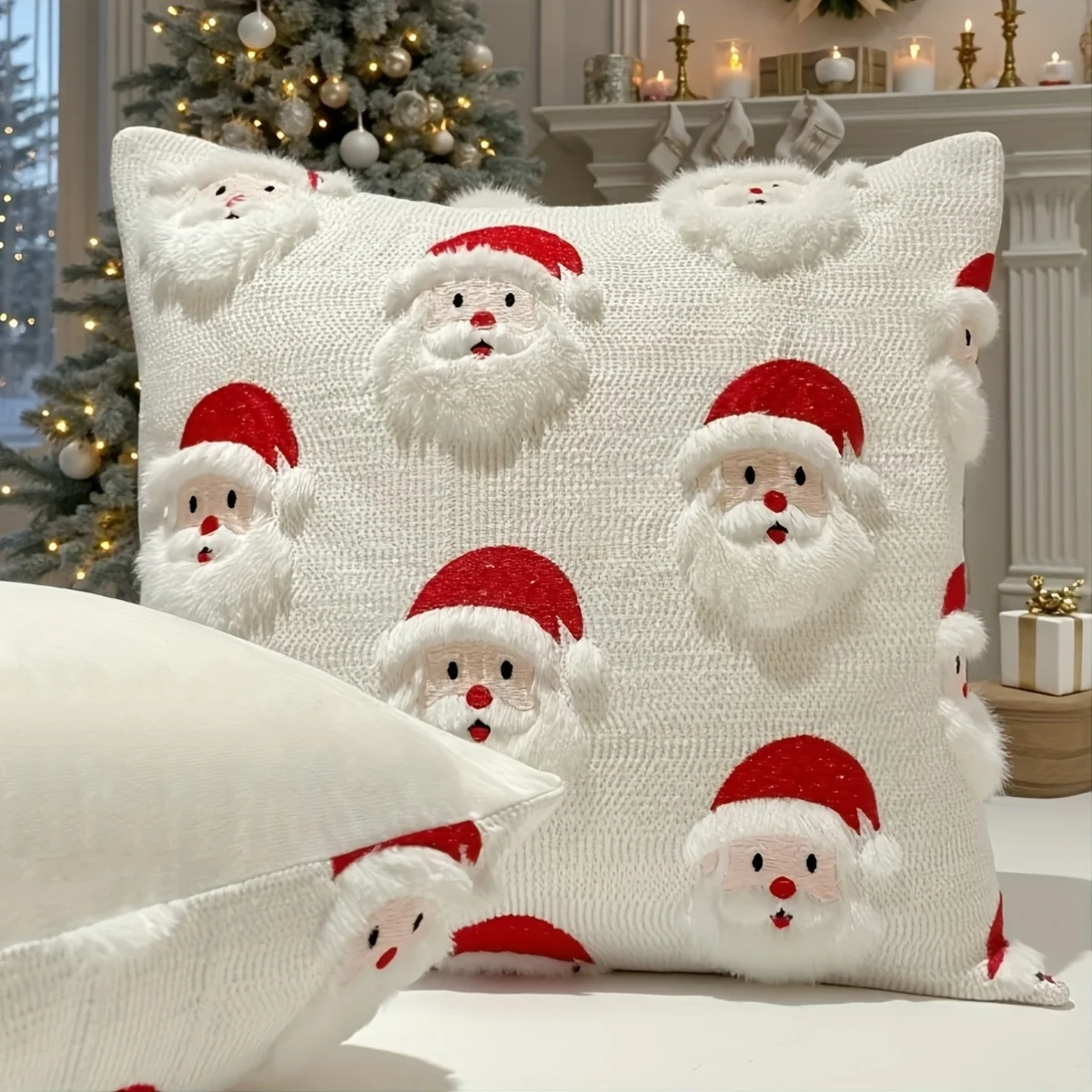 3D Santa Claus Pillow Cover 2