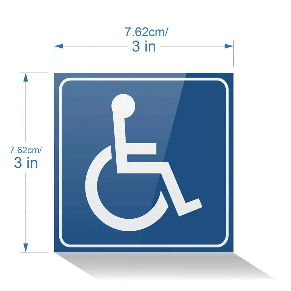 Disability Decal Disability Stickers Waterproof Disability Sticker Set for Wheelchair Users Uv Resistant Barrier Signs for Glass
