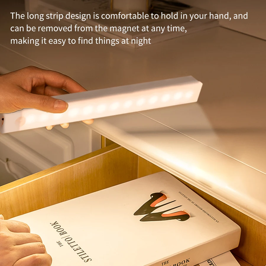 LED Multifunctional Human Body Sensing Light 1pc for Wardrobe Cabinet Shoe Cabinet Hotel/Catering/Event Holding 10/20/30/50CM