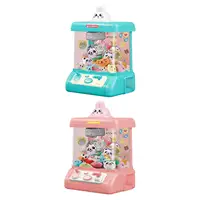 Small Claw Machine Toy Grabber Dispenser Arcade Game Miniature with Lights Sound DIY Catching Doll Machine for Birthday Gifts 2