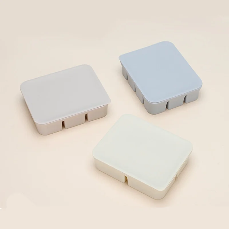 Baby Silicone Complementary Food ContainerAnti-skeweringEasy to take off the mouldIce compartmentFood-grade silicone freezer box